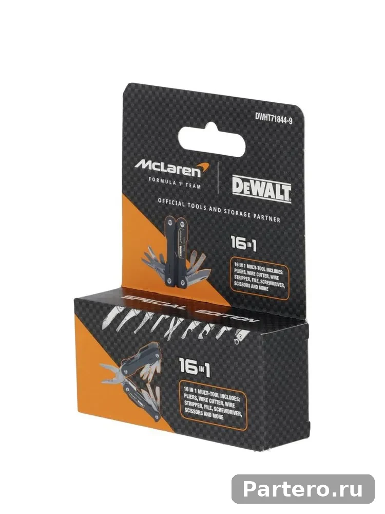 DEWALT DWHT71844-9 Многофункциональный инструмент , 16-в-1, специальная серия McLaren F1 Team 7