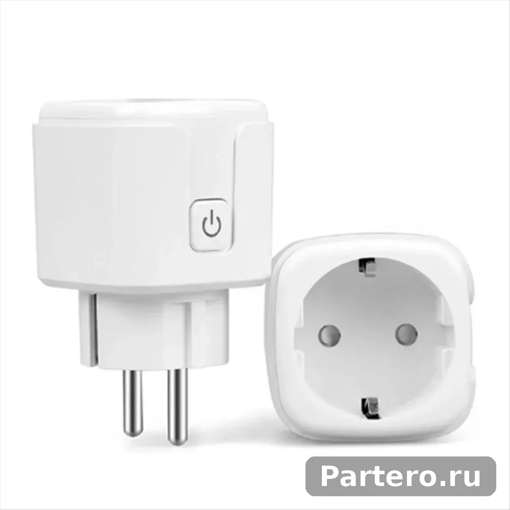 Умная Розетка Tuya WiFi Bluetooth 16A С Монитором Питания И Выключателем, Вилка EU 10