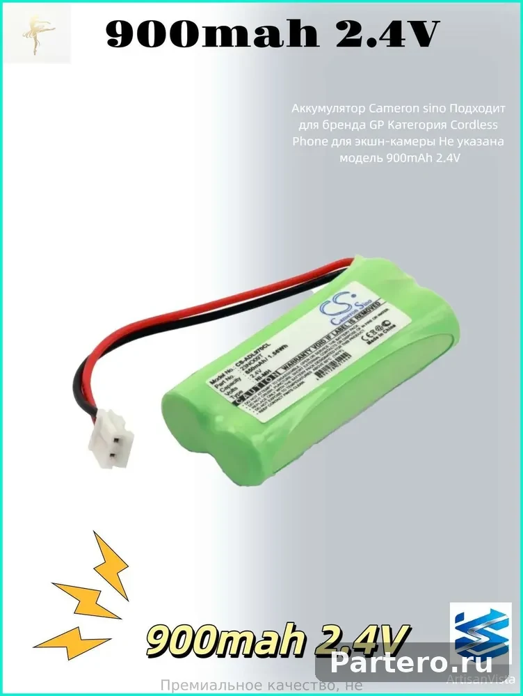 900mAh для радиотелефонов TX-D7455A (60AAAH2BMJ) back