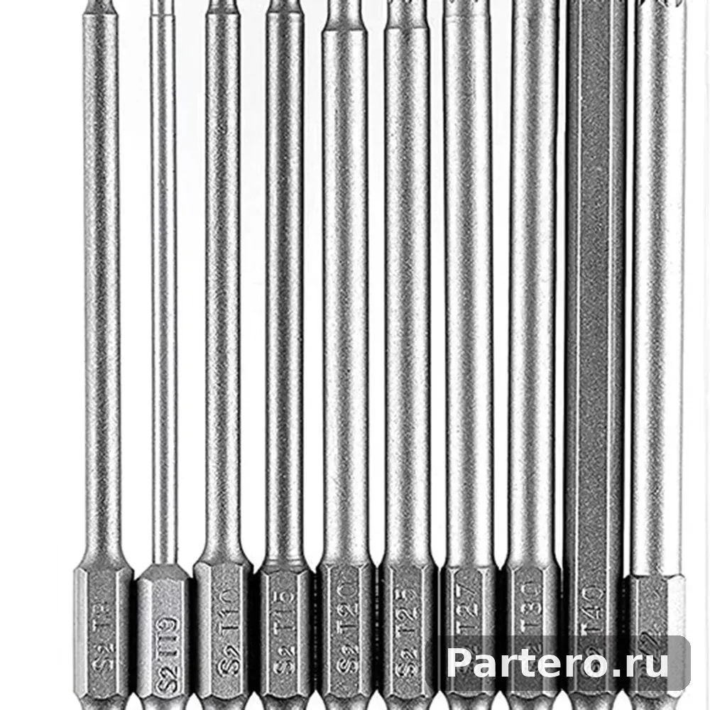 Набор длинных магнитных бит (20 шт.) с шлицем, шестигранник 1/4 дюйма 3
