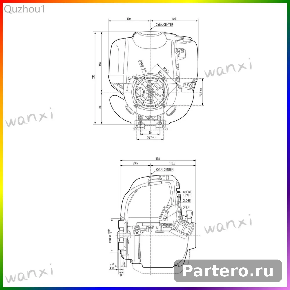Двигатель для триммера, мотобура, лодочного мотора, 4х тактный gx35 Хонда 4