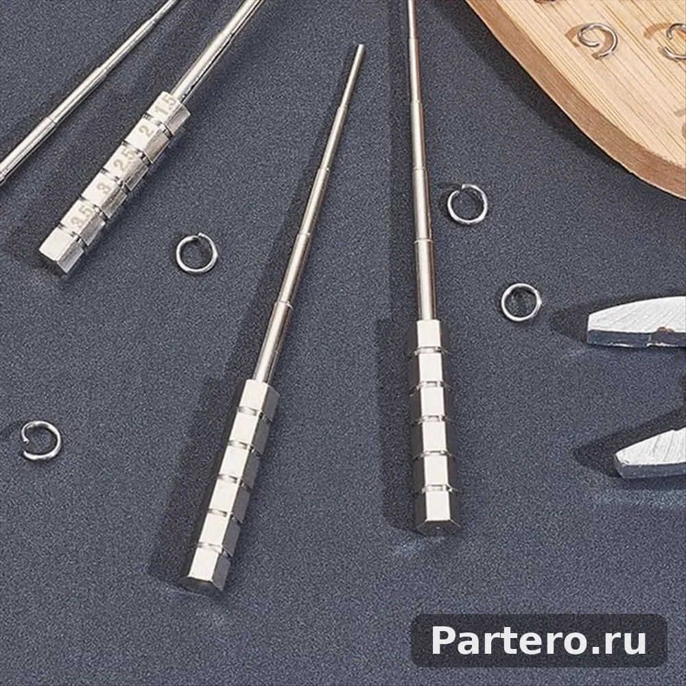 Металлические оправки для намотки проволоки, 4 шт., мандрелы с 9 ступенями для изготовления колец / диаметр 7 мм, длина 102,5 мм. 3