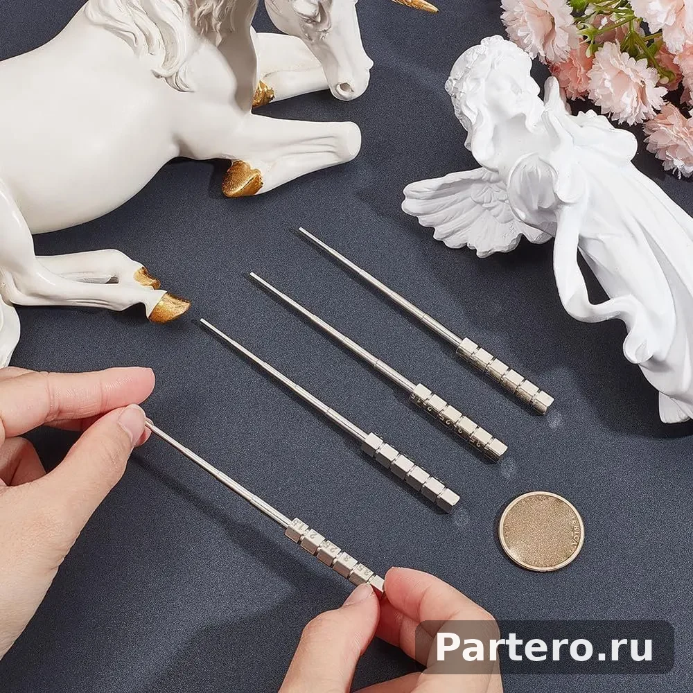 Металлические оправки для намотки проволоки, 4 шт., мандрелы с 9 ступенями для изготовления колец / диаметр 7 мм, длина 102,5 мм. 6