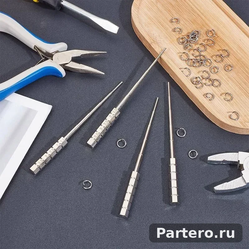 Металлические оправки для намотки проволоки, 4 шт., мандрелы с 9 ступенями для изготовления колец / диаметр 7 мм, длина 102,5 мм. 4