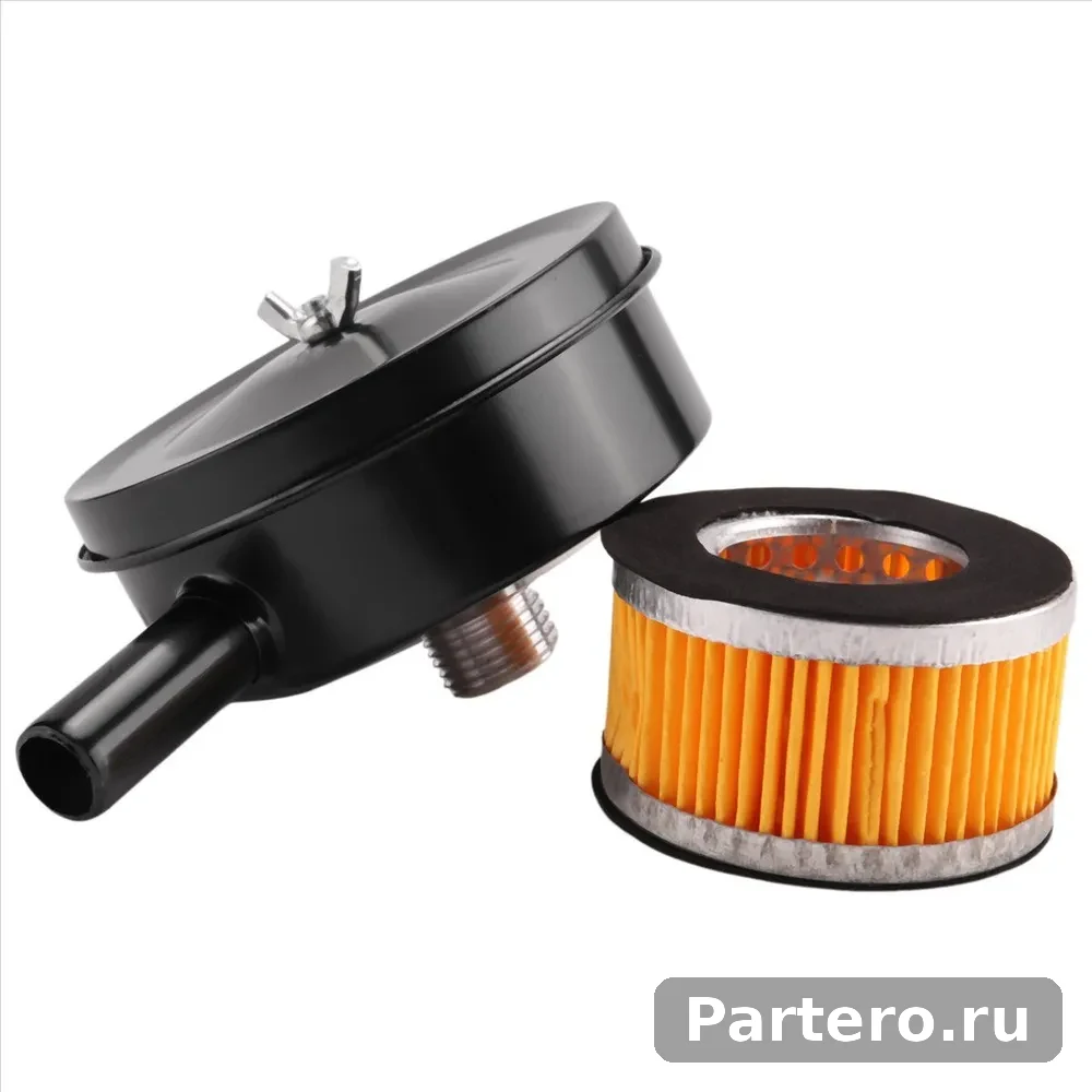 Впускной глушитель воздушного компрессора с металлической резьбой 20 мм, с 2 запасными фильтрующими элементами для впуска пневматических деталей порта 8