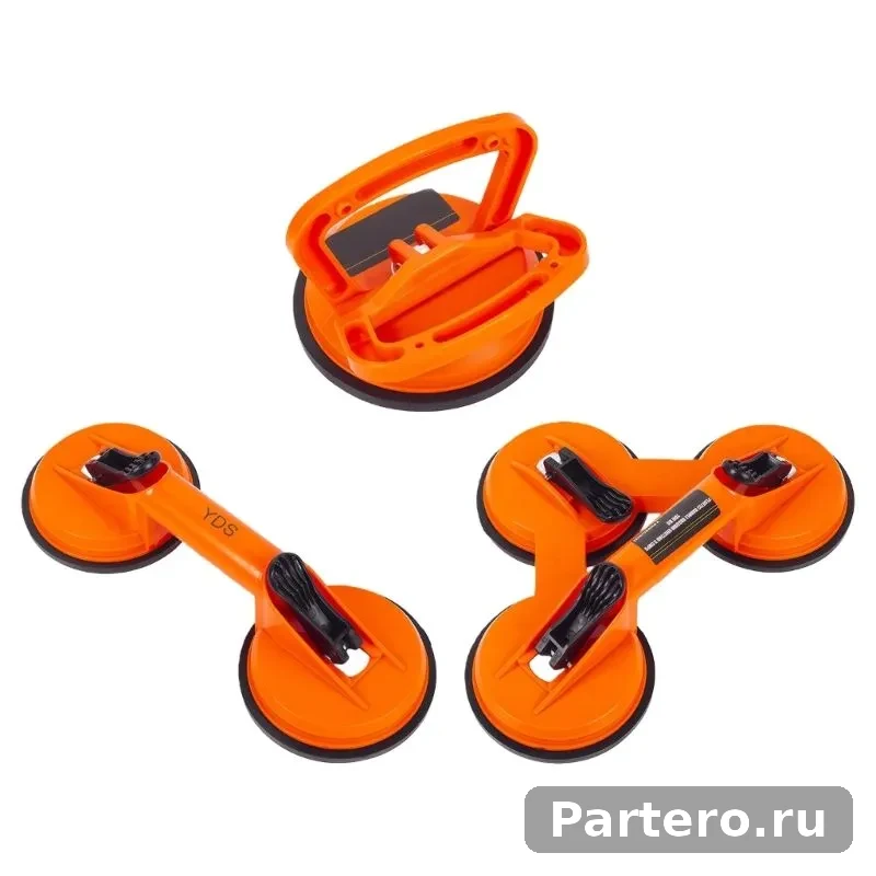 (1 шт.) Стеклянный держатель на присоске-двойная присоска с когтями 8
