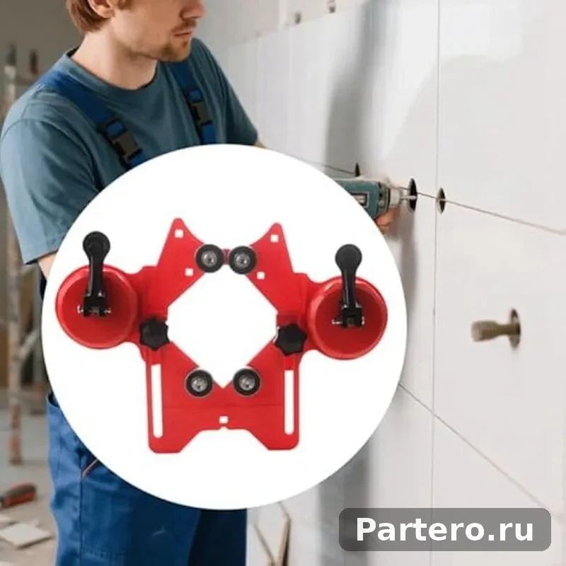 С Двойной Присоской. Направляющая Присоска Для Кольцевой Пилы. Локатор Открытых Отверстий. 4