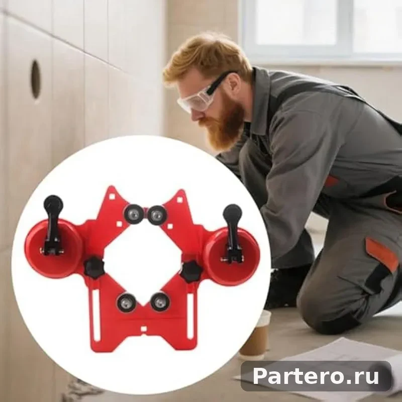 С Двойной Присоской. Направляющая Присоска Для Кольцевой Пилы. Локатор Открытых Отверстий. 5