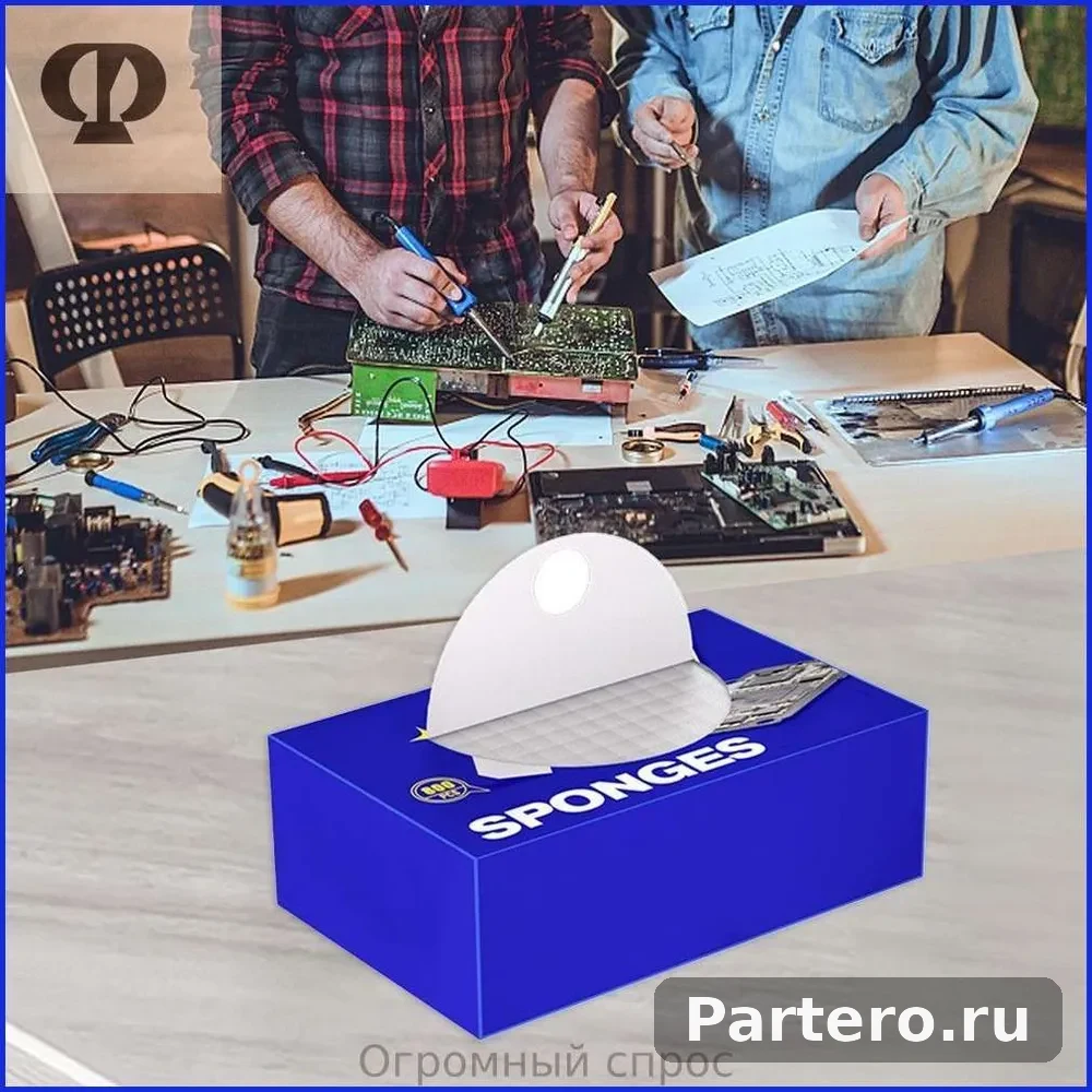 Губка NC800 для очистки экрана и плат от флюса и припоя back