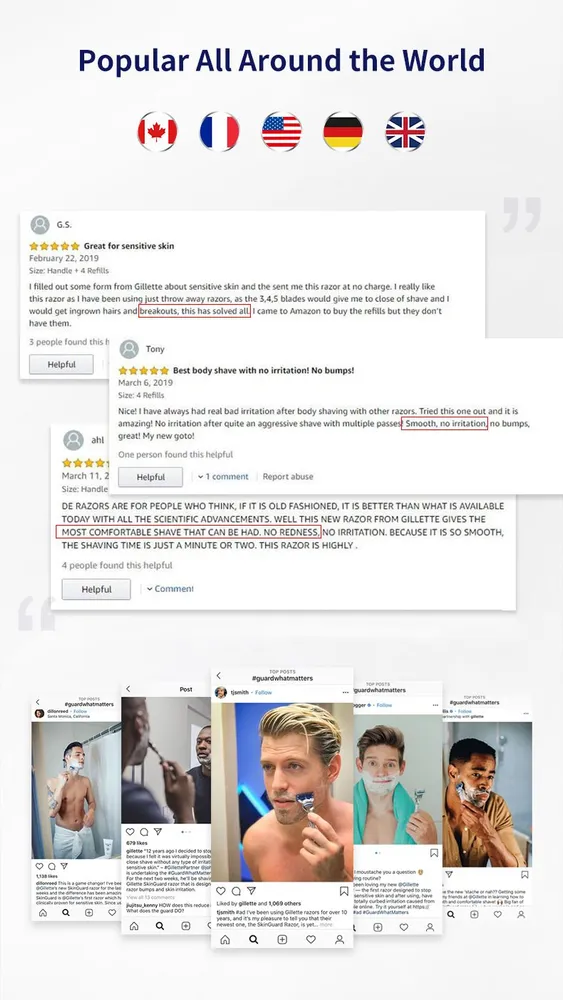 Gillette SkinGuard Sensitive Сменные кассеты для мужских бритв,Безопасное бритье даже для угревой кожи 14