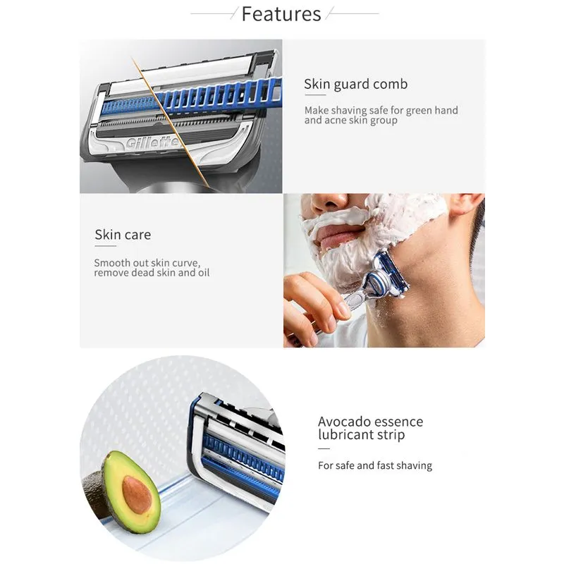 Gillette SkinGuard Sensitive Сменные кассеты для мужских бритв,Безопасное бритье даже для угревой кожи 23