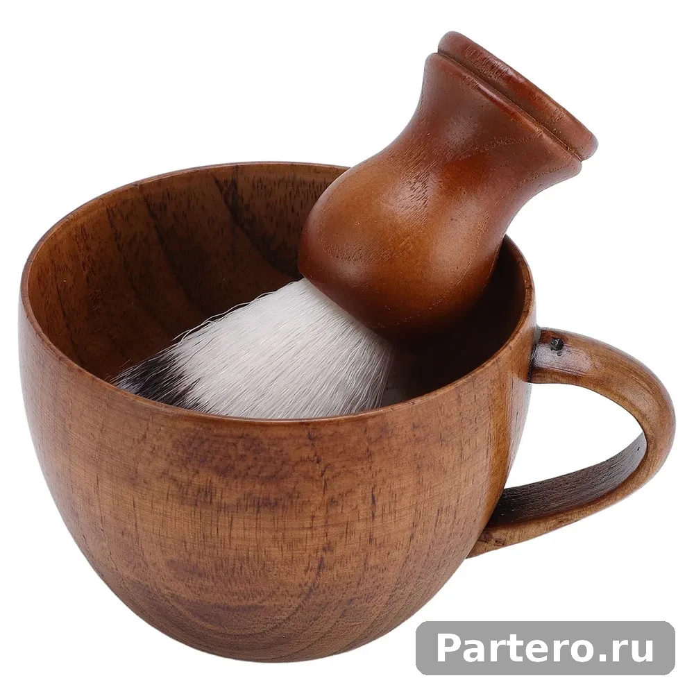 Помазок для бритья мужской, с ворсом, чашей , подарочный набор 9