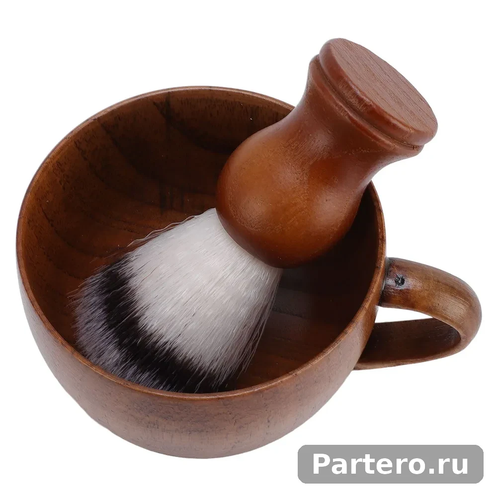 Помазок для бритья мужской, с ворсом, чашей , подарочный набор 12