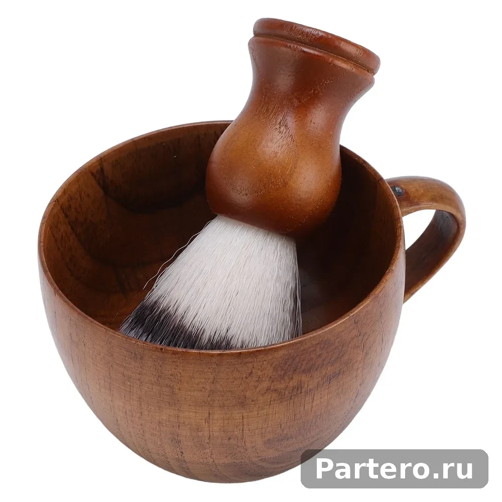 Помазок для бритья мужской, с ворсом, чашей , подарочный набор 16