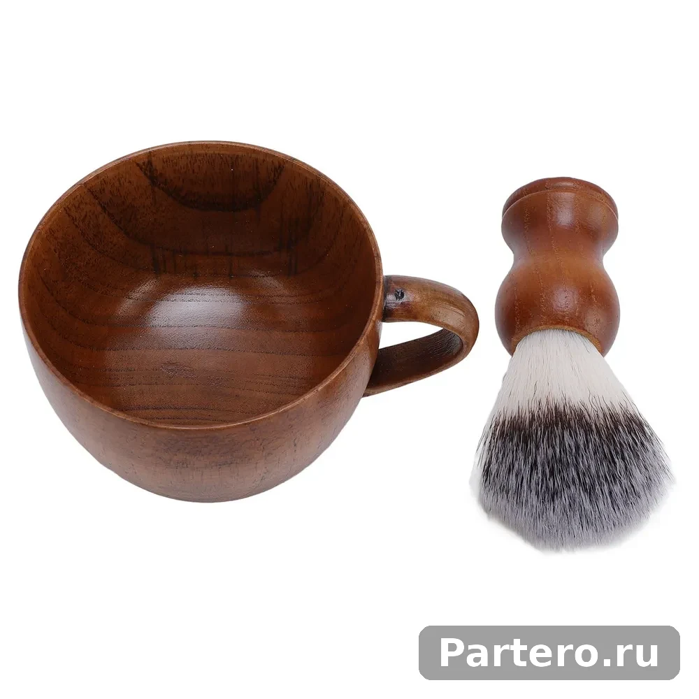 Помазок для бритья мужской, с ворсом, чашей , подарочный набор 8