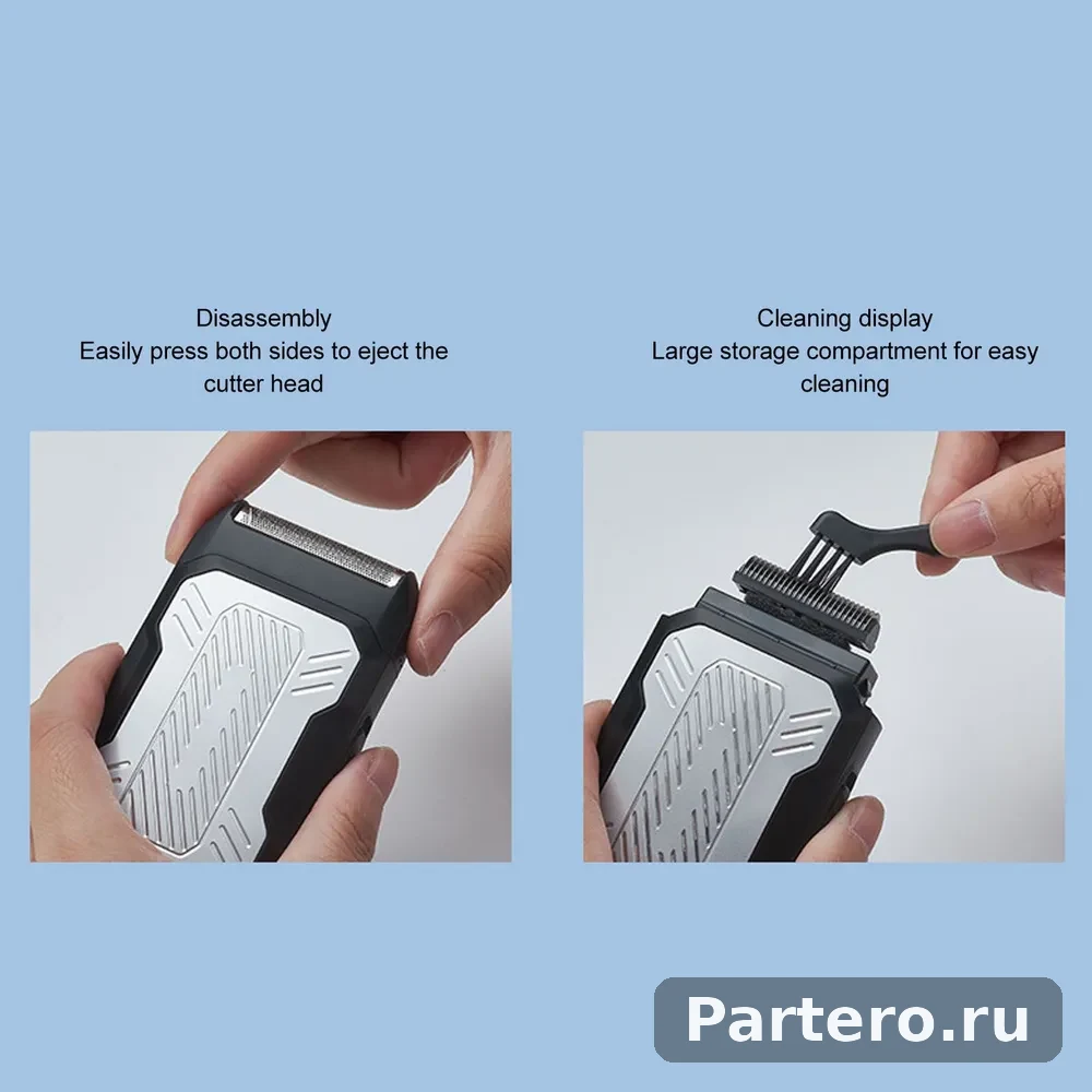 2-в-1 фольга-резак, USB, сменная головка, для бороды/лысых 25