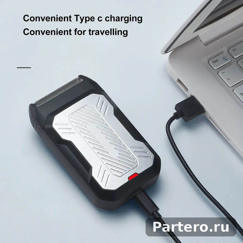 2-в-1 фольга-резак, USB, сменная головка, для бороды/лысых 21