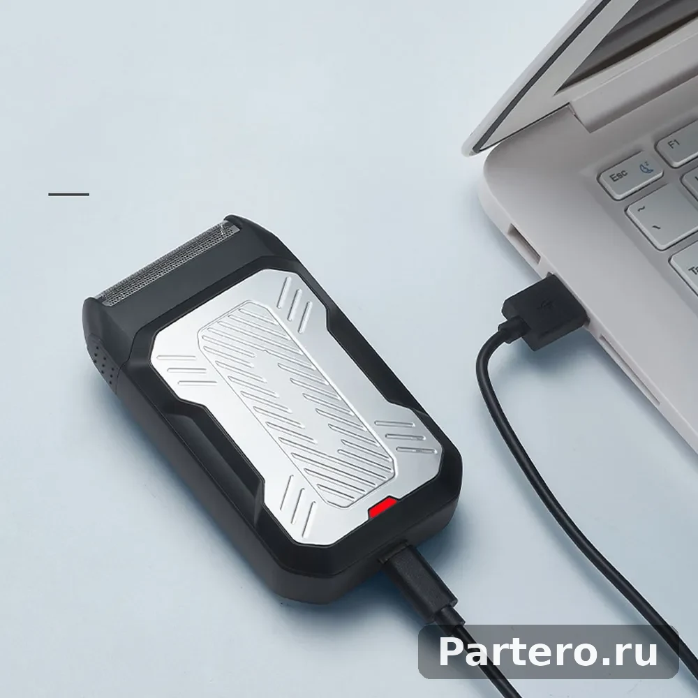 2-в-1 фольга-резак, USB, сменная головка, для бороды/лысых 12