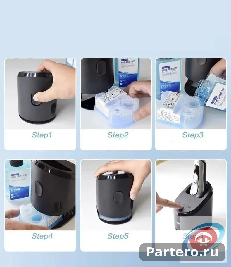 2 шт Жидкость для чистки бритвенных головок в картридж Braun Clean & Renew CCR (SmartCare) для всех серий станций очистки back