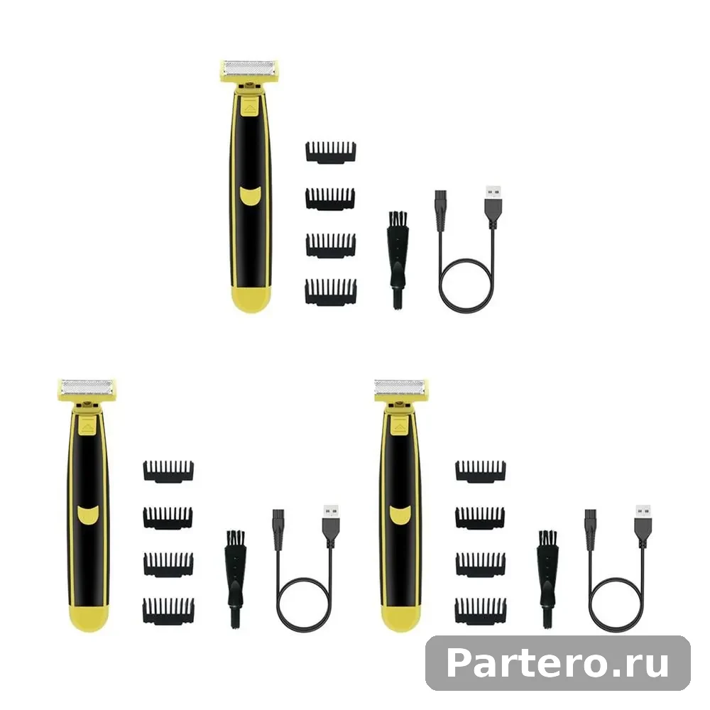 Мужская электробритва для сухой и влажной уборки, перезаряжаемая от USB 10