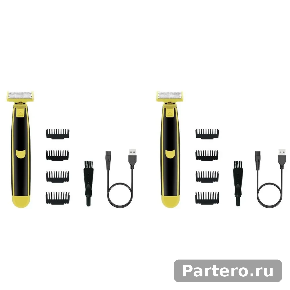 Мужская электробритва для сухой и влажной уборки, перезаряжаемая от USB 7